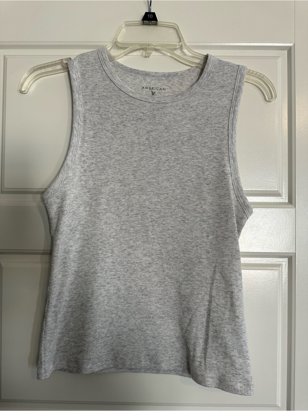 American Eagle Outfitters Light Gray Ribbed Tank